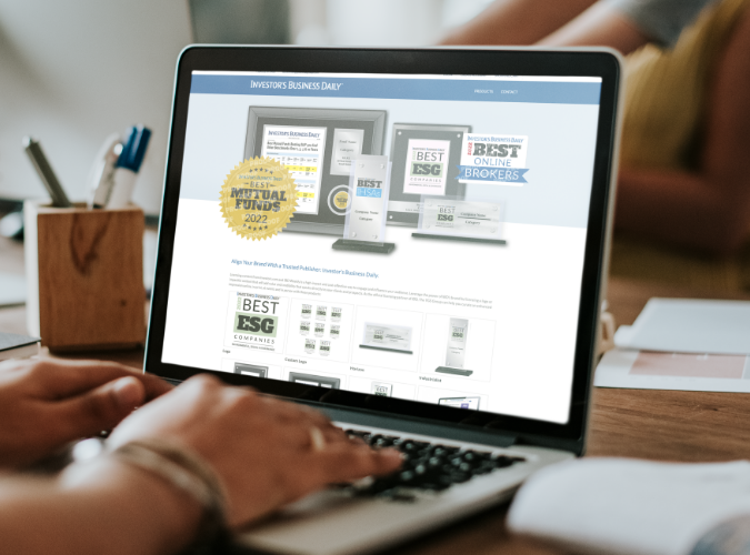 Investor Business Daily storefront for publisher accolades program